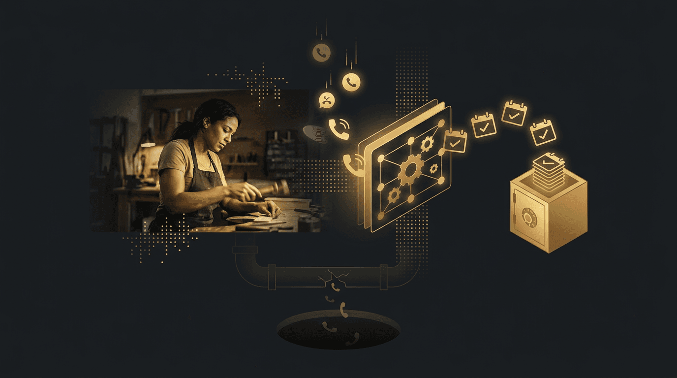 Cover illustration: The AI Answering Service for Small Business That Books While You Work